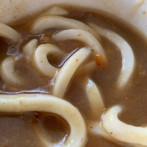 「カレーうどん♪」昨日のカレーをリメイク♪